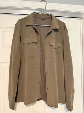 lululemon | Gridliner Fleece Overshirt Shacket Men's Size Large Earth Tone Brown